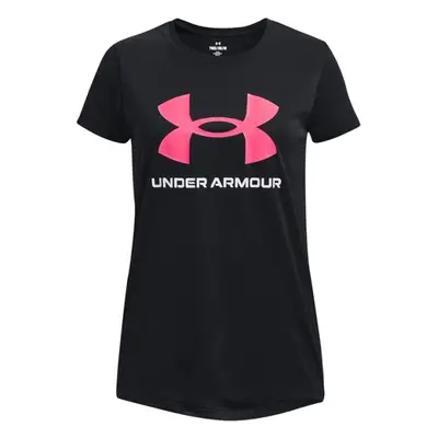 Under Armour TECH SOLID PRINT FILL BL SSC Lány póló, fekete, méret