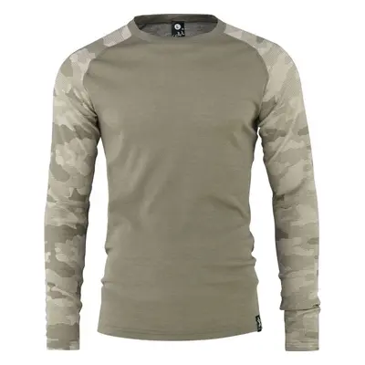 Bula CAMO MERINO WOOL CREW Férfi felső, khaki, méret