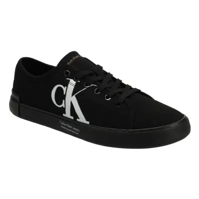 Calvin Klein VULC LOW OVERSIZED BRAND Rövid szárú férfi teniszcipő, fekete, méret