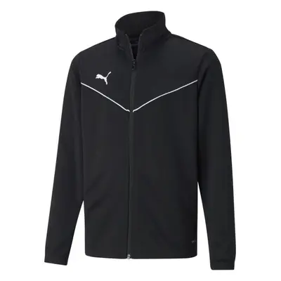 Puma TEAMRISE TRAINING POLY JACKET JR Fiú cipzáras felső, fekete, méret