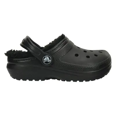 Crocs CLASSIC LINED CLOG K Uniszex gyerek belebújós cipő, fekete, méret 34/35