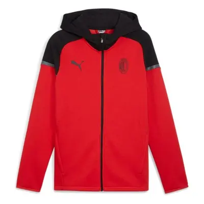 Puma ACM CASUALS HOODED JKT Férfi futballrajongó pulóver, piros, méret