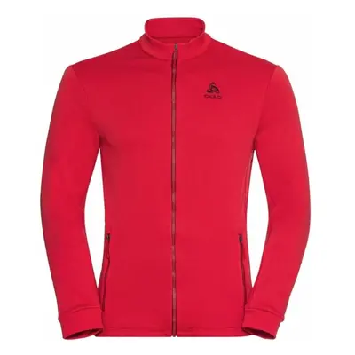 Odlo MID LAYER FULL ZIP BERRA Férfi cipzáras pulóver, piros, méret