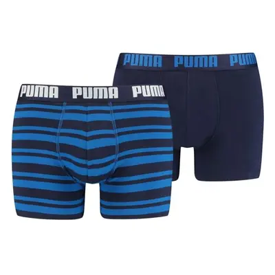 Puma HERITAGE STRIPE BOXER 2P Férfi bokszeralsó, sötétkék, méret