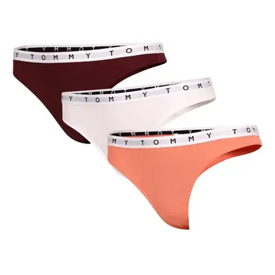 Tommy Hilfiger 3P THONG PRINT Női tanga alsó, fehér, méret