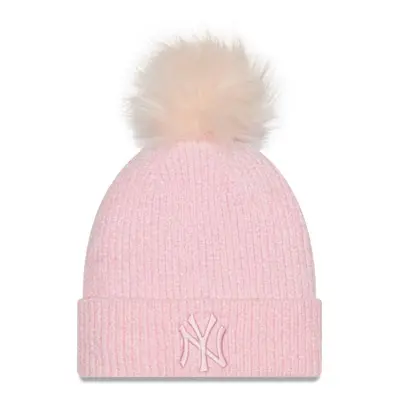 New Era MLB WMNS CHENILLE BOBBLE BEANIE NEW YORK YANKEES Téli sapka, rózsaszín, méret