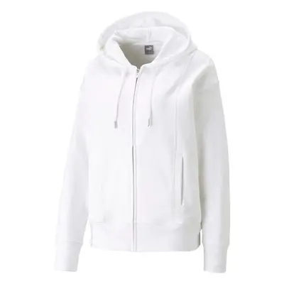 Puma HER FULL ZIP HOODIE Női pulóver, fehér, méret