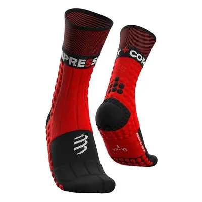 Compressport PRO RACING SOCKS WINTER TRAIL Téli futózokni, piros, méret