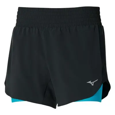 Mizuno 2IN1 4.5 SHORT Női futó rövidnadrág, fekete, méret