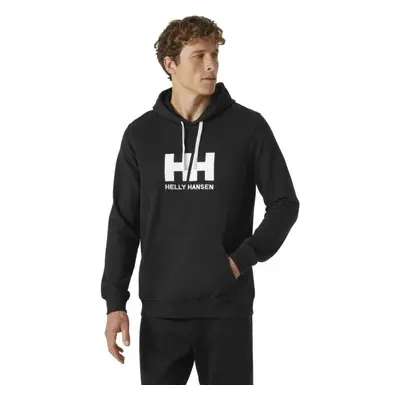 Helly Hansen LOGO HOODIE Férfi kapucnis pulóver, fekete, méret