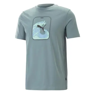 Puma GRAPHICS WAVE TEE Férfi póló, zöld, méret