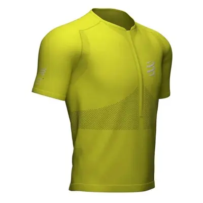 Compressport TRAIL HALF-ZIP FITTED SS TOP Férfi futómez, sárga, méret