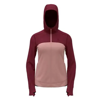 Odlo W PERFORMANCE WOOL X-WARM HOODY Női felső, lazac, méret