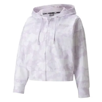 Puma SUMMER GRAPHIC AOP FULL-ZIP HOODIE Női cipzáras pulóver, lila, méret