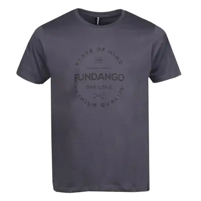 FUNDANGO BASIC T LOGO-4 T-SHIRT Férfi póló, sötétszürke, méret