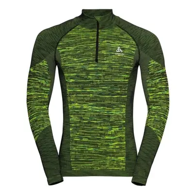 Odlo BL TOP HALF ZIP BLACKCOMB ECO Férfi funkcionális felső, zöld, méret