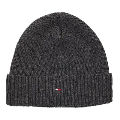 Tommy Hilfiger ESSENTIAL FLAG BEANIE Férfi téli sapka, sötétszürke, méret