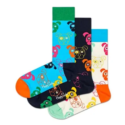 HAPPY SOCKS MIXED DOG GIFT SET 3P Klasszikus zokni, mix, méret