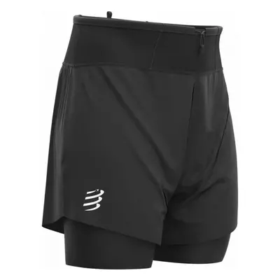 Compressport TRAIL 2-in-1 SHORT Férfi kompressziós futóshort, fekete, méret