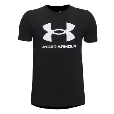 Under Armour SPORTSTYLE LOGO SS Fiú póló, fekete, méret