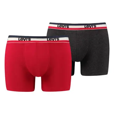 Levi's® LEVIS MEN SPRTSWR LOGO BOXER BRIEF 2P Férfi boxeralsó, sötétszürke, méret