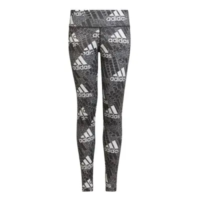 adidas AEROREADY DESIGNED TO MOVE BRAND LOVE LONG Lány legging, sötétszürke, méret