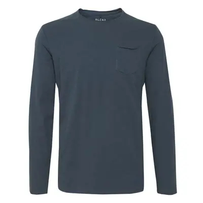 BLEND T-SHIRT L/S Férfi felső, sötétkék, méret