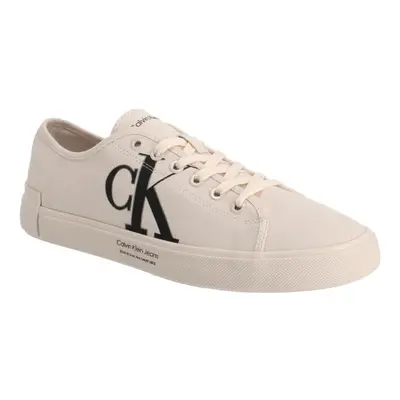 Calvin Klein VULC LOW OVERSIZED BRAND Rövid szárú férfi teniszcipő, bézs, méret