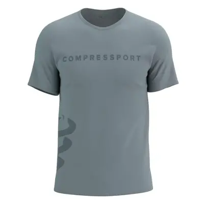 Compressport LOGO SS TSHIRT Férfi póló edzéshez, szürke, méret