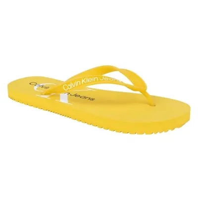 Calvin Klein BEACH SANDAL MONOGRAM TPU Női flip-flop papucs, sárga, méret