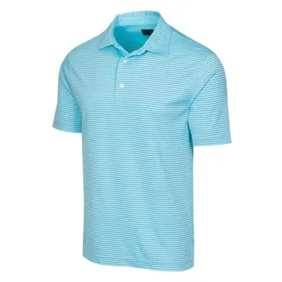 GREGNORMAN PROTEK ML75 STRIPE POLO Férfi golf galléros póló, türkiz, méret