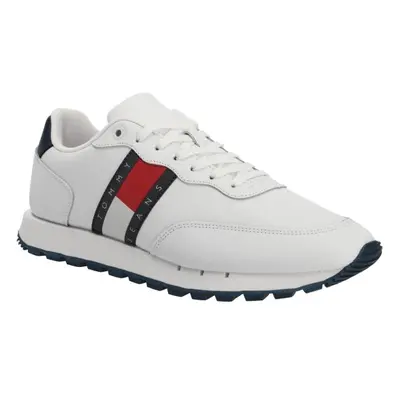 Tommy Hilfiger TOMMY JEANS LEATHER RUNNER ESS Férfi szabadidőcipő, fehér, méret