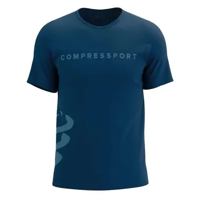 Compressport LOGO SS TSHIRT Férfi póló edzéshez, kék, méret