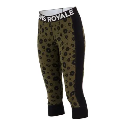 MONS ROYALE CASCADE Női háromnegyedes funkcionális leggings, khaki, méret