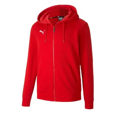 Puma TEAMGOAL CASUALS HOODED JACKET Férfi pulóver edzéshez, piros, méret