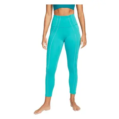 Nike NY DF 7/8 TGT LUREX W Női legging jógához, türkiz, méret