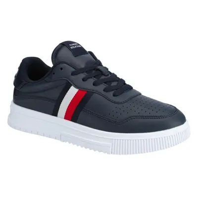 Tommy Hilfiger SUPERCUP LEATHER STRIPES Férfi teniszcipő, sötétkék, méret