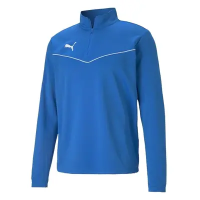 Puma TEAMRISE 4 ZIP TOP Férfi cipzáras pulóver, kék, méret