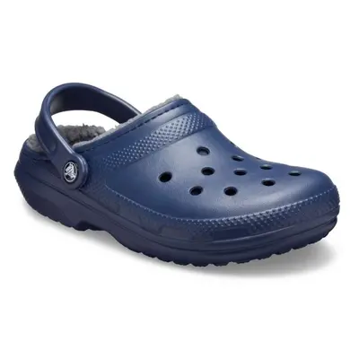 Crocs CLASSIC FUZZ LINED CLOG Női belebújós cipő, sötétkék, méret 41/42