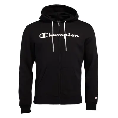 Champion AMERICAN CLASSICS HOODED FULL ZIP SWEATSHIRT Férfi pulóver, fekete, méret