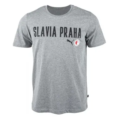 Puma Slavia Prague Graphic Tee DBLU Férfi póló, szürke, méret