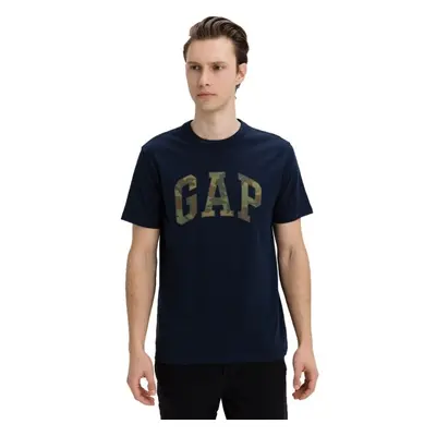 GAP V-SS CAMO ARCH LOGO TEE Férfi póló, sötétkék, méret