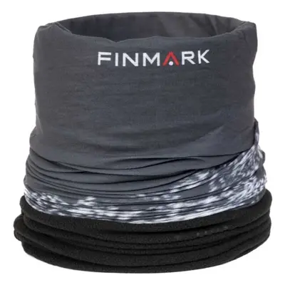 Finmark FSW-215 Multifunkcionális kendő fleece résszel, sötétszürke, méret