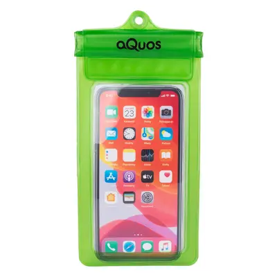 AQUOS PHONE DRY BAG Vízálló telefontok, zöld, méret