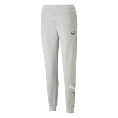 Puma ESS + COL LOGO PANTS FL B Fiú melegítőnadrág, szürke, méret