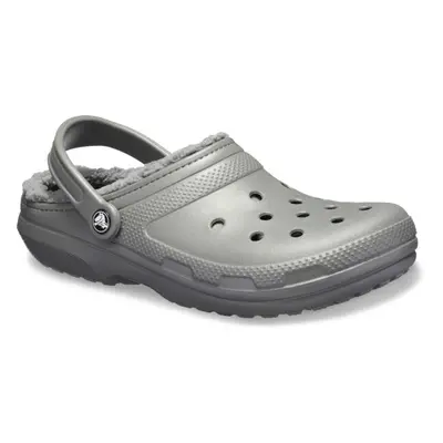 Crocs CLASSIC FUZZ LINED CLOG Női belebújós cipő, szürke, méret 42/43