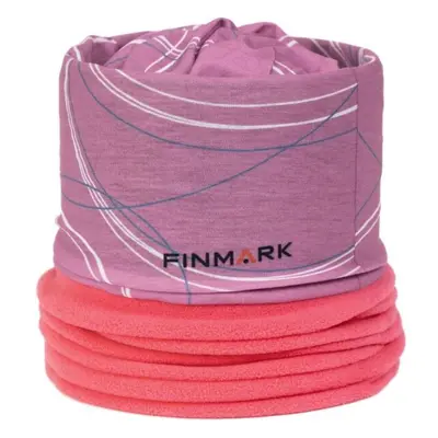 Finmark FSW-246 Lány multifunkcionális kendő fleece résszel, rózsaszín, méret