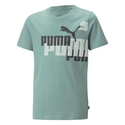 Puma ESS+LOGO POWER TEE Férfi póló, zöld, méret