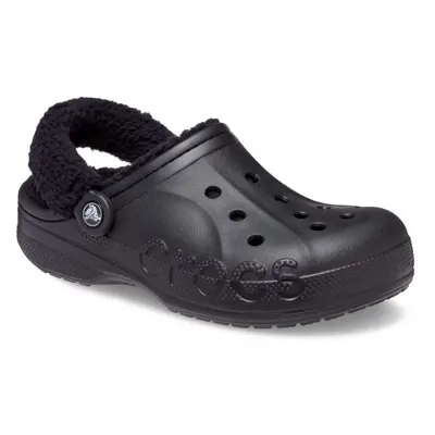 Crocs BAYA LINED FUZZ STRAP CLOG Férfi papucs, fekete, méret 38/39