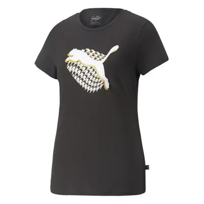 Puma GRAPHIC HOUND STOOTH TEE Női póló, fekete, méret